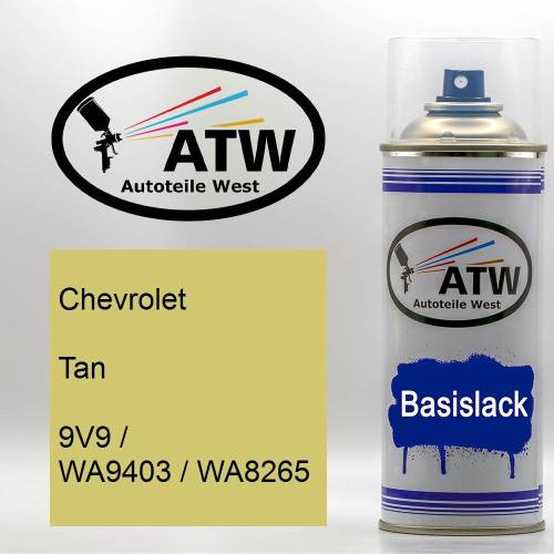 Chevrolet, Tan, 9V9 / WA9403 / WA8265: 400ml Sprühdose, von ATW Autoteile West.